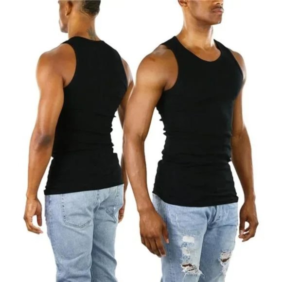 Men’s Workout A-Shirt Long Muscle Shirt Tank Top Sizes S -5X - Picture 5 of 8